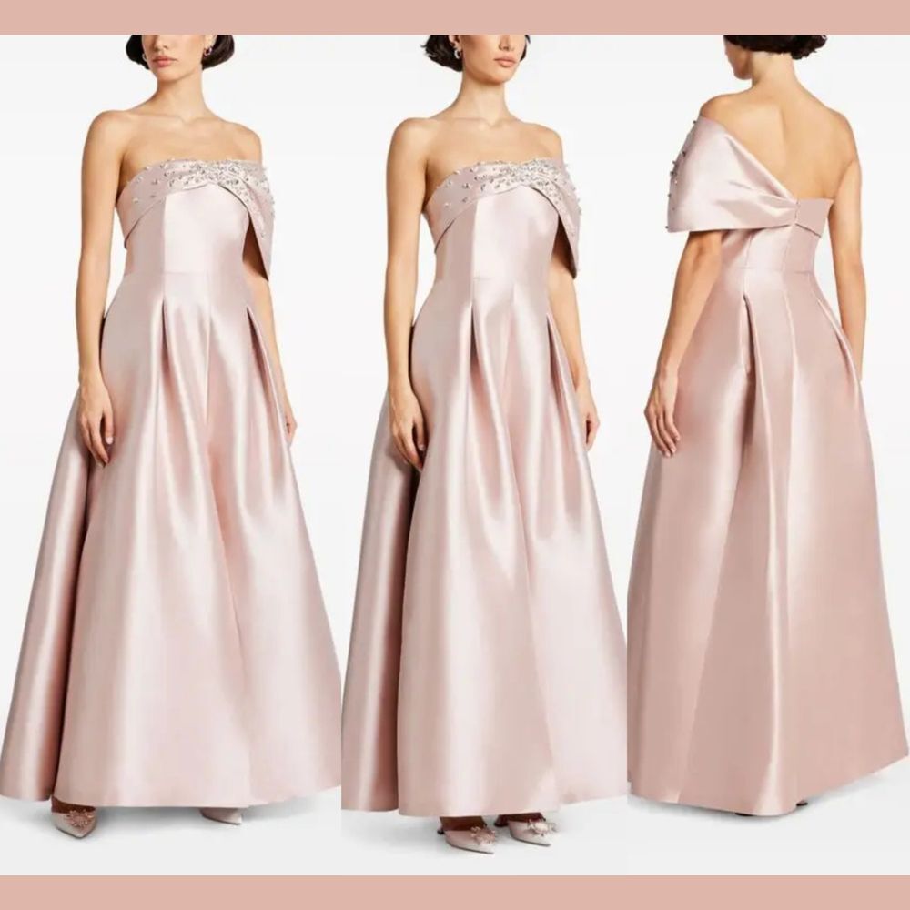 NWT‎ $1095 Sachin & Babi [ 6 ] Delilah Crystal-embellished Gown Peony Pink